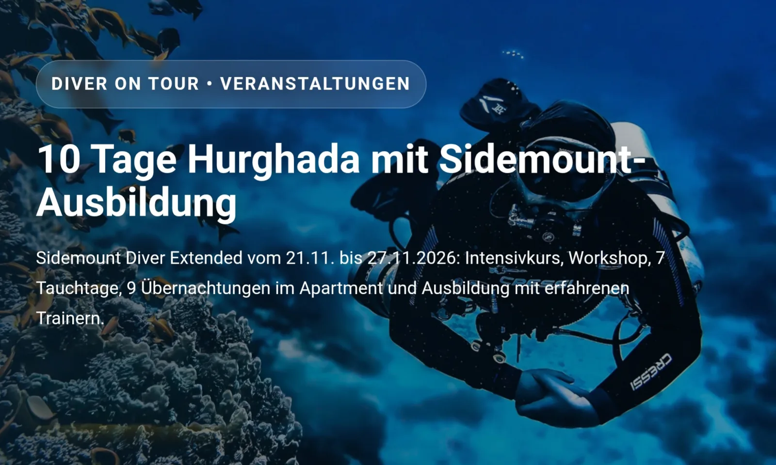 10 Tage Hurghada mit Sidemount-Ausbildung