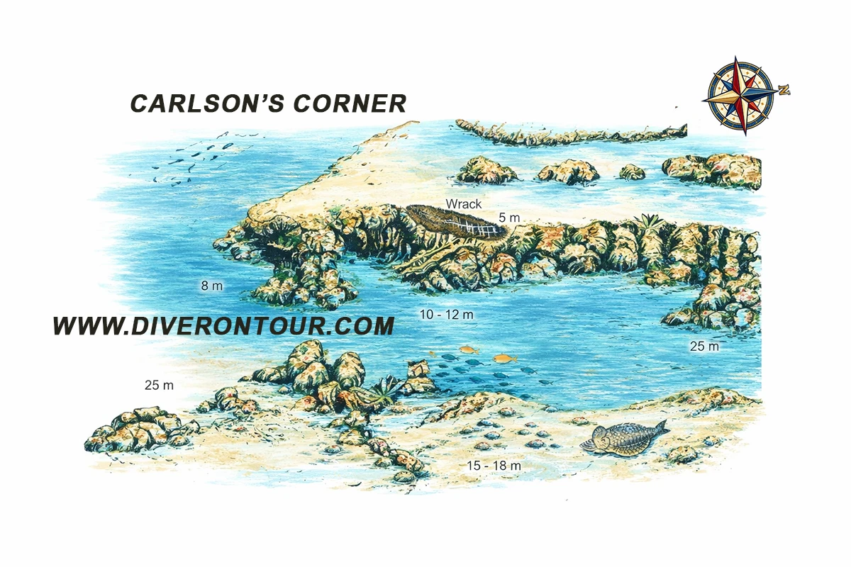 Tauchkarte Carlsons Corner Hurghada