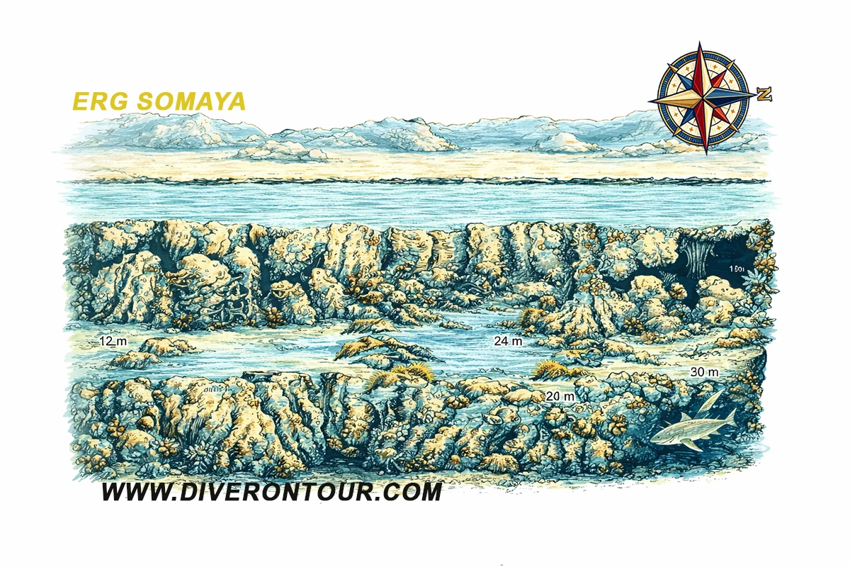 Tauchkarte Erg Somaya Hurghada