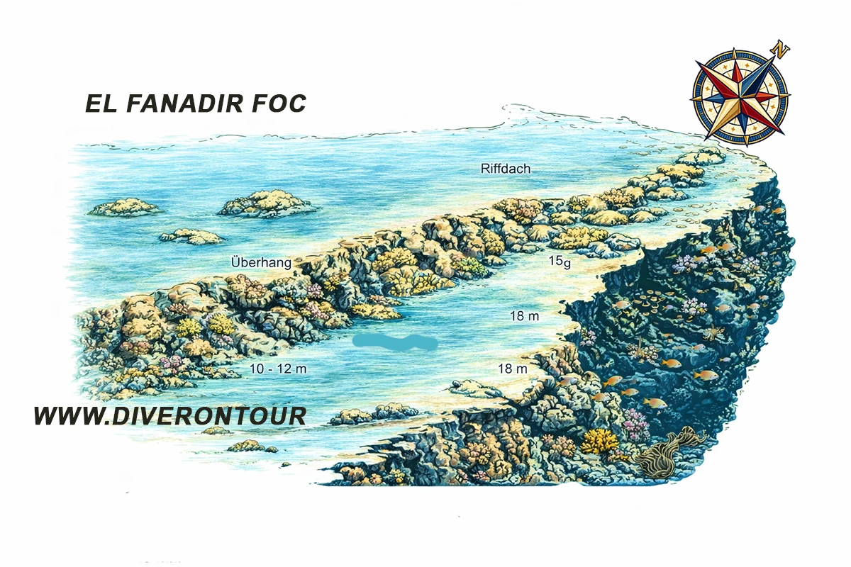 Tauchkarte Fanadir Foc Hurghada